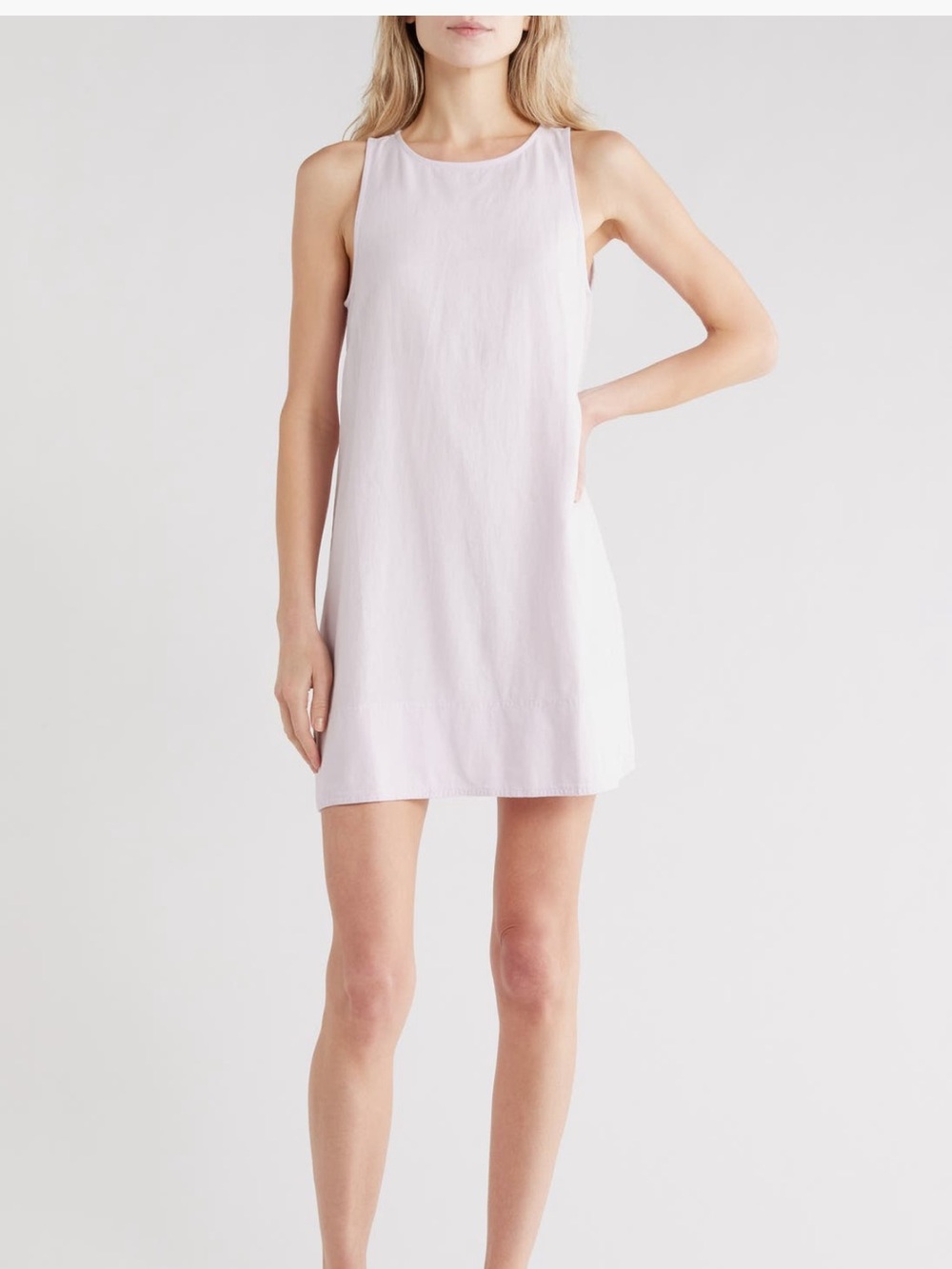 Madewell Linen Blend Shift Minidress Marble Lilac $118